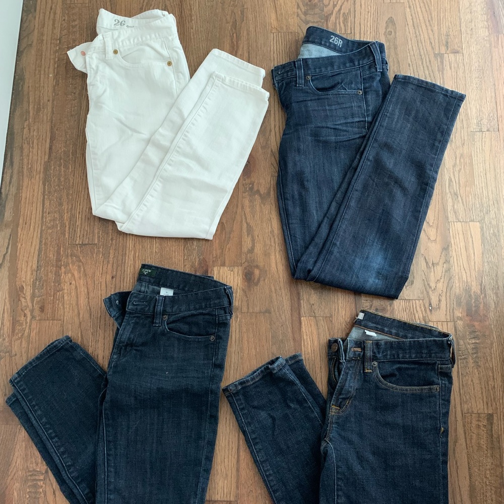 J crew jeans all size 26 each $25